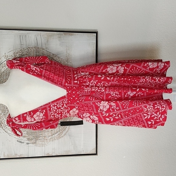New House of Harlow Red Summer Dress Size M - Picture 5 of 10